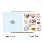 Happy Iron Anniversary Card For Husband Wife Card
