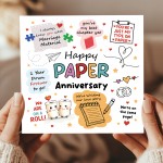 Funny 1st Anniversary Card Wood Anniversary Cards For Husband