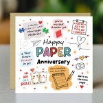 Funny 1st Anniversary Card Wood Anniversary Cards For Husband
