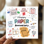 Funny 1st Anniversary Card Wood Anniversary Cards For Husband