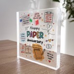 1st Anniversary Gift For Paper Anniversary Gifts For Husband 