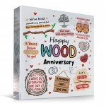 Happy Wood Anniversary For Husband Wife Gift For 5th Anniversary