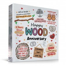 Happy Wood Anniversary For Husband Wife Gift For 5th Anniversary