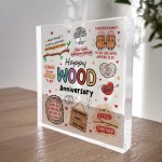 Happy Wood Anniversary For Husband Wife Gift For 5th Anniversary