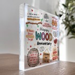 Happy Wood Anniversary For Husband Wife Gift For 5th Anniversary