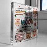 Happy Wood Anniversary For Husband Wife Gift For 5th Anniversary