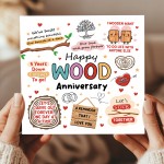 Funny 5th Anniversary Card Wood Anniversary Cards For Husband