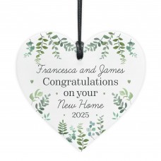 Personalised New Home Gift For Friend Couple Hanging Heart