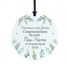 Congratulations New Home Gift Personalised Hanging Plaque