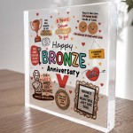 Happy Bronze Anniversary For Husband Wife Gift For 8th Anniversa