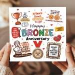Happy Bronze Anniversary Card For Husband Wife Card Happy Bronze Anniversary Card For Husband Wife Card
