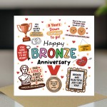 Happy Bronze Anniversary Card For Husband Wife Card Happy Bronze Anniversary Card For Husband Wife Card