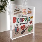 Happy Copper Anniversary For Husband Wife Gift For Anniversary