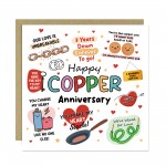 Funny 7th Anniversary Card Copper Anniversary Cards For Husband