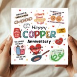 Funny 7th Anniversary Card Copper Anniversary Cards For Husband