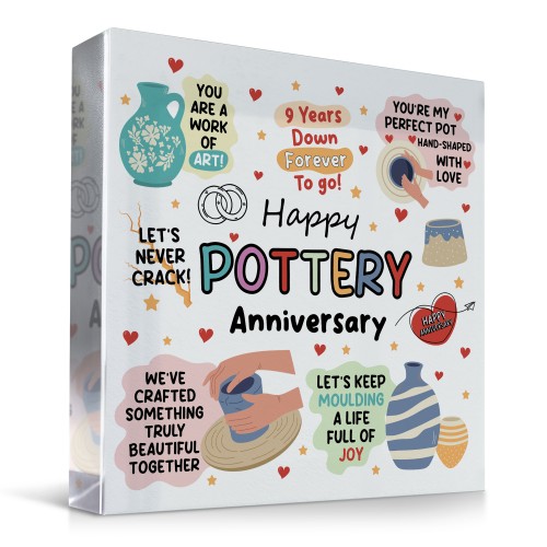 Happy Pottery Anniversary For Husband Wife Gift 9th Anniversary