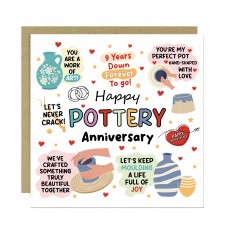 Funny 9th Anniversary Card Pottery Anniversary Cards For Husband