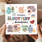 Funny 9th Anniversary Card Pottery Anniversary Cards For Husband