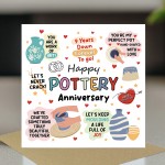 Funny 9th Anniversary Card Pottery Anniversary Cards For Husband