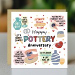 Funny 9th Anniversary Card Pottery Anniversary Cards For Husband