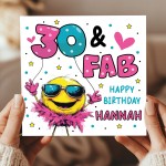 Personalised 30th Birthday Card For Women 30 And Fab For Mum