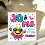 Personalised 30th Birthday Card For Women 30 And Fab For Mum