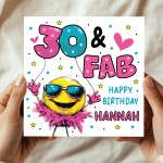 Personalised 30th Birthday Card For Women 30 And Fab For Mum