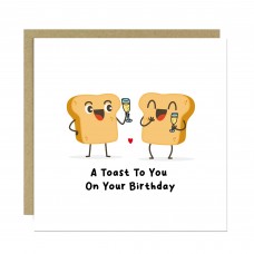 Funny Birthday Card For Men Women Toast To You On Your Birthday