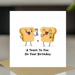 Funny Birthday Card For Men Women Toast To You On Your Birthday
