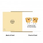 Funny Birthday Card For Men Women Toast To You On Your Birthday