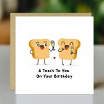 Funny Birthday Card For Men Women Toast To You On Your Birthday