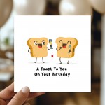 Funny Birthday Card For Men Women Toast To You On Your Birthday