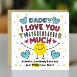 Card For Best Daddy I Love You This Much Daddy Birthday Card