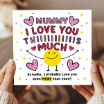 Card For Best Mummy I Love You This Much Mummy Birthday Card