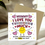 Card For Best Mummy I Love You This Much Mummy Birthday Card