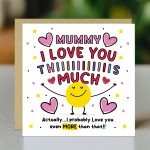 Card For Best Mummy I Love You This Much Mummy Birthday Card