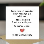 Joke Anniversary Card For Husband Wife Boyfriend Girlfriend