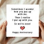 Joke Anniversary Card For Husband Wife Boyfriend Girlfriend