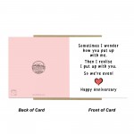 Joke Anniversary Card For Husband Wife Boyfriend Girlfriend