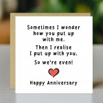 Joke Anniversary Card For Husband Wife Boyfriend Girlfriend