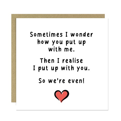 Funny Birthday Anniversary Card For Husband Wife Boyfriend