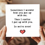 Funny Birthday Anniversary Card For Husband Wife Boyfriend