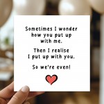 Funny Birthday Anniversary Card For Husband Wife Boyfriend