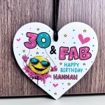 Personalised 30th Birthday Gift For Women Heart 30 And Fab