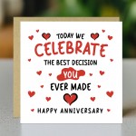 Funny Card For Anniversary For Husband Wife Boyfriend Girlfriend