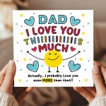 Card For Best Dad I Love You This Much Dad Birthday Card
