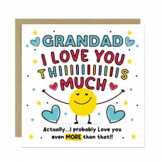 Card For Best Grandad I Love You This Much Grandad Birthday Card