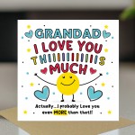 Card For Best Grandad I Love You This Much Grandad Birthday Card