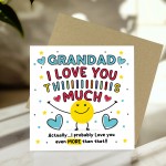 Card For Best Grandad I Love You This Much Grandad Birthday Card