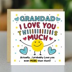 Card For Best Grandad I Love You This Much Grandad Birthday Card